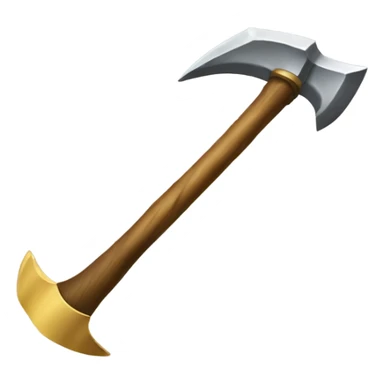 gold battleaxe sticker