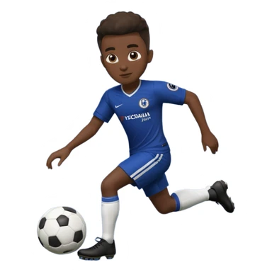 Black chelsea fc player shooting sticker