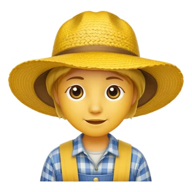 yellow farmer hat sticker