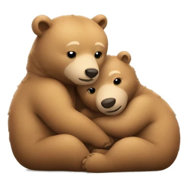 Two bear cubs snuggling sticker