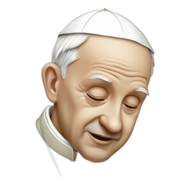 the pope innocently snorting lines sticker