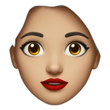 genz girl with red lipstick sticker