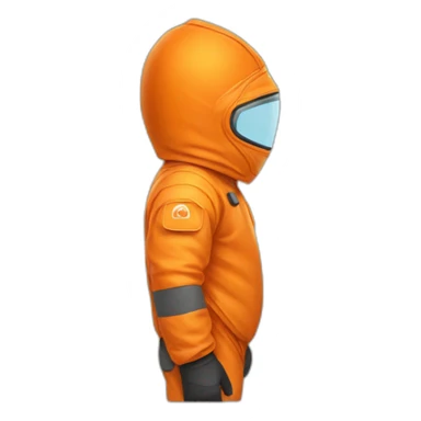 orange protective suit sticker