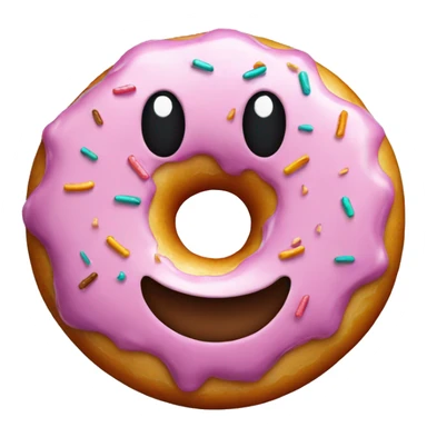 smiling donut sticker