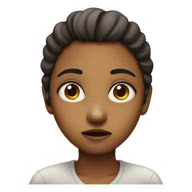 Girl with irritated eyes sticker