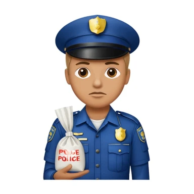 Bag drug fake cop sticker