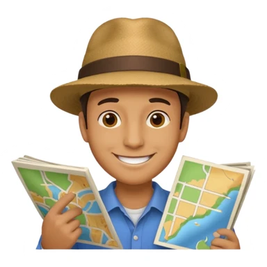 Man + hat + map,Jungle Explorers. sticker