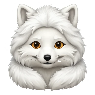 white fox sticker