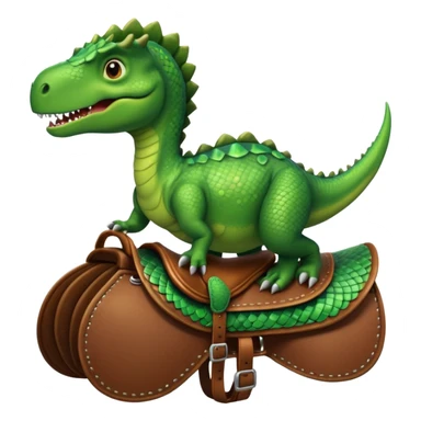 Dinosaur in saddle, pov sticker