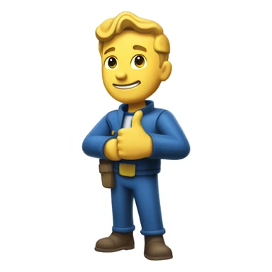 Fallout vault boy giving thumbs up sticker