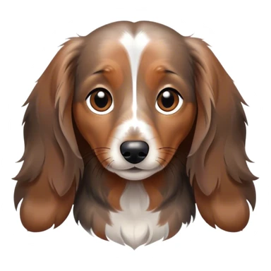 Black,brown Merle long haired Dachshund sticker