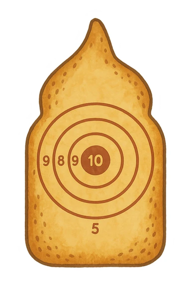 A standard target range silhouette poster except it’s garlic bread  sticker