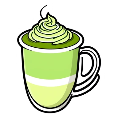 Matcha latte sticker