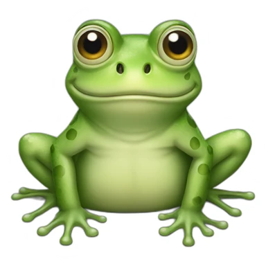 Frog with three eyes smiling sticker