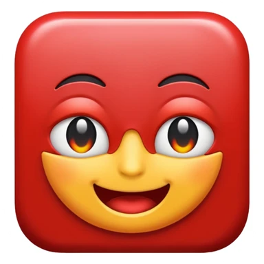 in a shade of red sticker