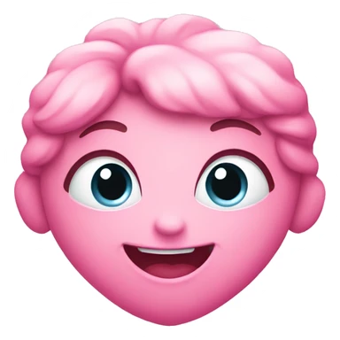 Pink smiling cute heart sticker