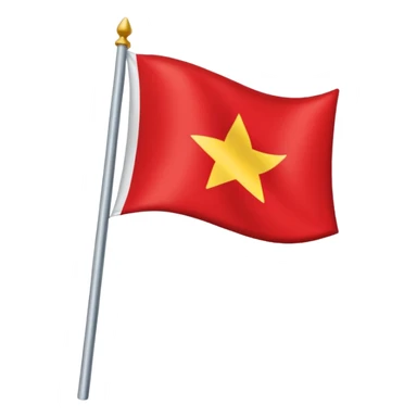 Bandeira toda branca com triângulo vermelho sticker