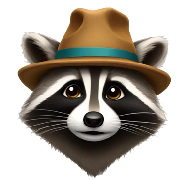 racoon wearing a hat sticker