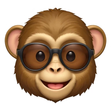  monkey with sun glasses  sticker