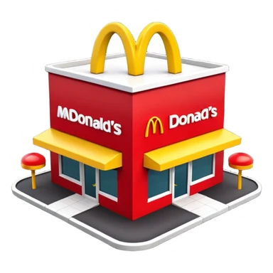 3d McDonald's building sticker