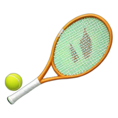 tennis racket with ball sticker