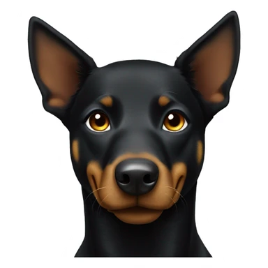 Black australian kelpie dog big sticker