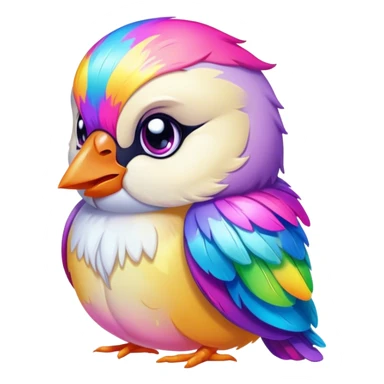 Lisa frank chickadee sick sticker