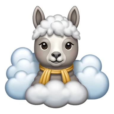 cloud patterned lama sticker