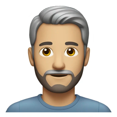 a white man with gray eyes, a beard and short hair sticker