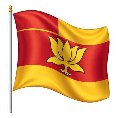Karnataka flag without the pole sticker