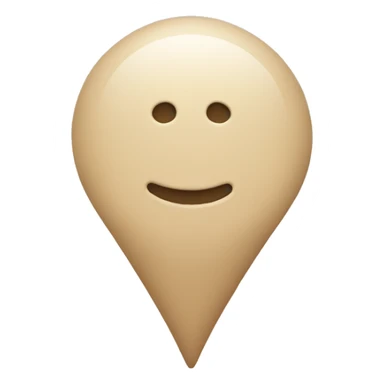 Soft beige location pin sticker