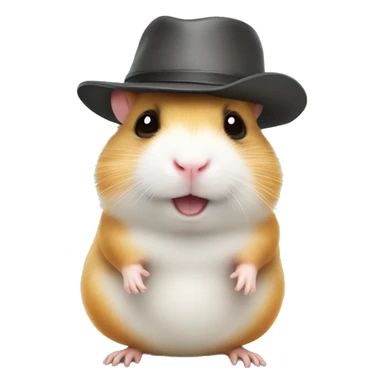 cute hamster with a hat sticker