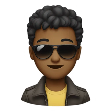 Boy attitude with black sun glasses sticker