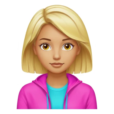 80s woman blonde hair sticker