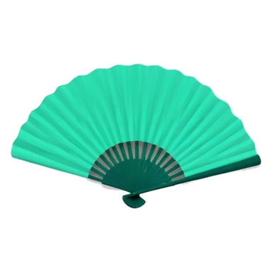 teal hand fan sticker