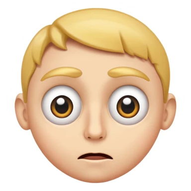 Face looking to the side with wide eyes and low mouth with raised eyebrows (the viral face for this is a bad idea, but we’re totally gonna do it together anyway) sticker