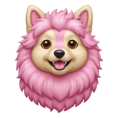 pink girly dog playing fetch sticker