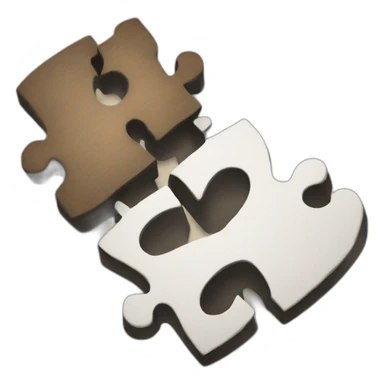 two puzzle pieces sticker