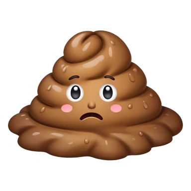 sad poop sticker