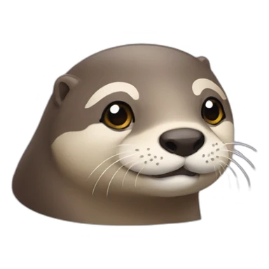 loutre qui dit bonjour sticker