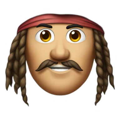 Jack sparrow with pirate hat sticker