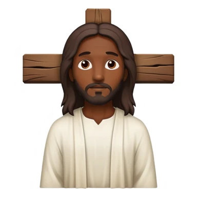 Dark skin christ Jesus on the cross sticker