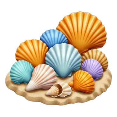 shells with a beach background sticker