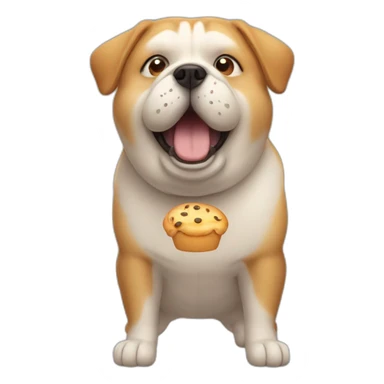too fat dog like eating cat sticker