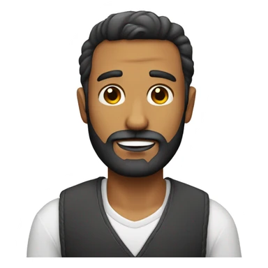 Hombre con barba y calvo sticker