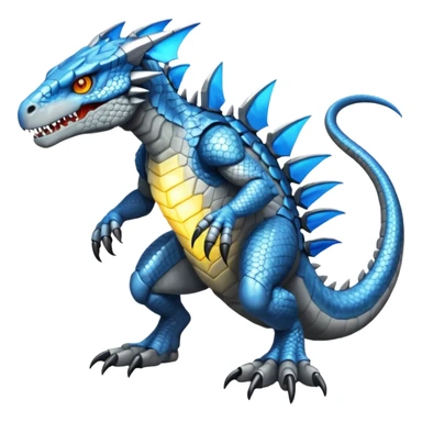 Cool Edgy Shiny Greymon-Reptile full body sticker