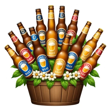 a beer bouquet sticker