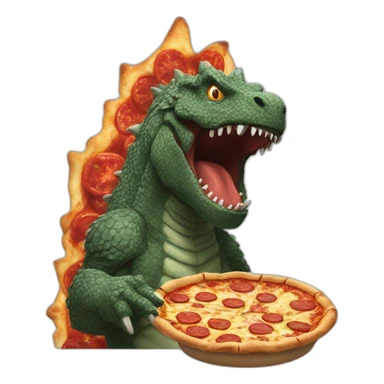 italian pizza godzilla sticker