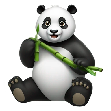 Panda with bamboo sticker