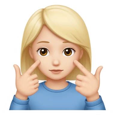 shy guy with fingers pointing at each other  sticker